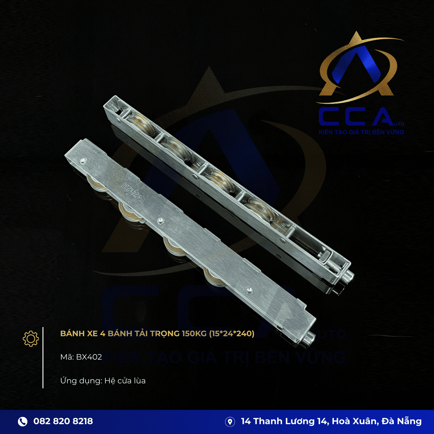 Bánh Xe 4 Bánh Tải Trọng 150 Kg (15*24*240) (cái) - BX402