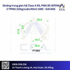 Gioăng Trung Gian Hệ Class a 65, Pma 95 (epdm 2 Tpnk) (10kg/cuộn/45m) 1385 (kg) - G3CA65