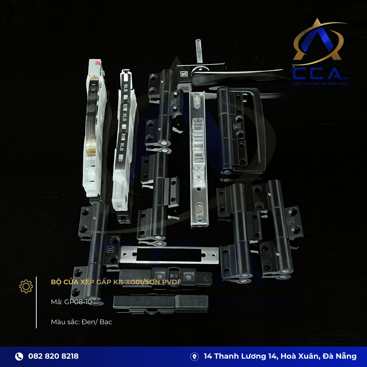 Bộ Cửa Xếp Gấp Kb-xg01 Màu Bạc , Sơn Pvdf (bộ) - GP08-01