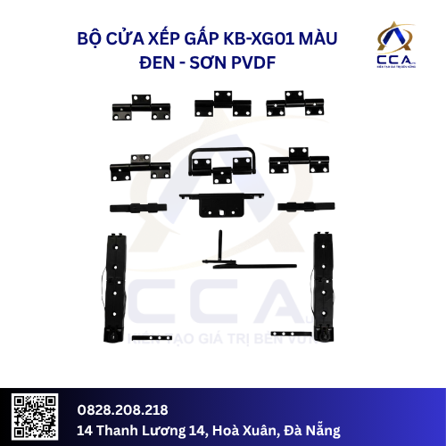 Bộ Cửa Xếp Gấp Kb-xg01 Màu Bạc , Sơn Pvdf (bộ) - GP08-01 - Ảnh 2