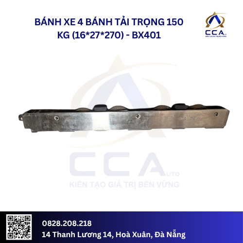 Bánh xe 4 bánh tải trọng 150 kg (16*27*270) (Cái)
