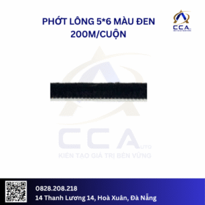 Phớt lông 5*6 đen 200m (Cuộn)