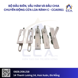 Bộ đầu biên, vấu hãm và đầu chia chuyển động cửa lùa rảnh C