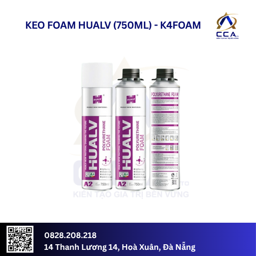 Keo Foam HUALV 750ml (15 chai/thùng)- Chai Thùng