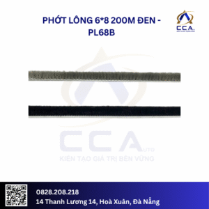 Phớt lông 6*8 200m đen (Cuộn)