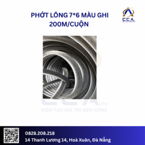 Phớt lông 7*6 màu ghi (200m/ cuộn) (Cuộn)