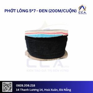 Phớt lông 5*7 - đen (200m/cuộn) (Cuộn)