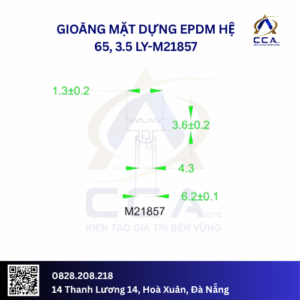 Gioăng mặt dựng EPDM hệ 65, 3.5 ly-M21857- kg Cuộn
