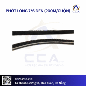 Phớt lông 7*6 đen (200m/cuộn) (Cuộn)