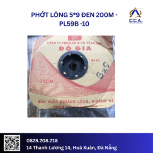 Phớt lông 5*9 đen 200m (Cuộn)