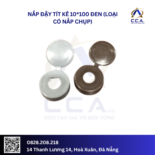Nắp đậy tít kê 10*100 đen (loại có nắp chụp) (Túi)