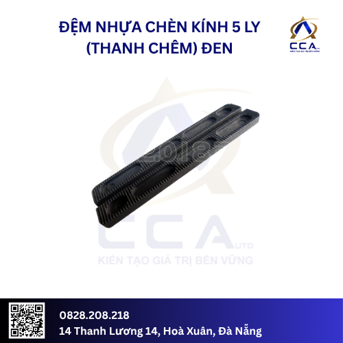 Đệm nhựa chèn kính 5 ly (thanh chêm) đen 70 cái/kg (kg)