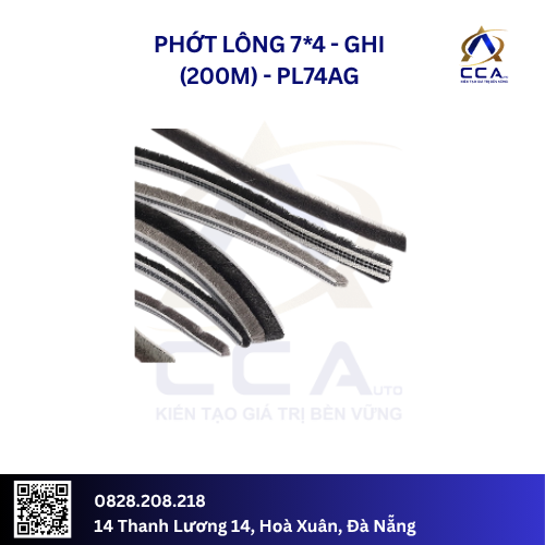 Phớt lông 7*4 - ghi (200m) (Cuộn)