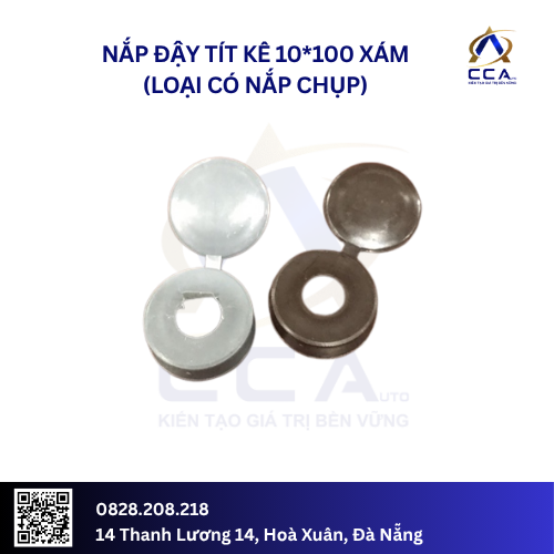 Nắp đậy tít kê 10*100 xám (loại có nắp chụp) (Túi)