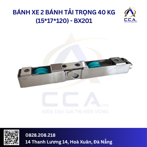Bánh xe 2 bánh tải trọng 40 kg (15*17*120) (Cái)