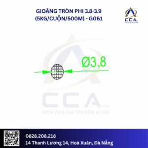 Gioăng tròn Phi 3.8-3.9 (5kg/cuộn/500m)- kg mCuộn