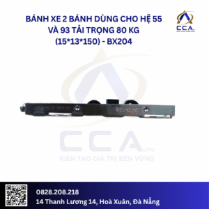 Bánh xe 2 bánh dùng cho hệ 55 và 93 tải trọng 80 kg (15*13*150) (Cái)