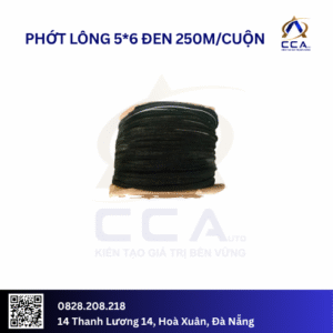 Phớt lông 5*6 đen 250m/cuộn (Cuộn)