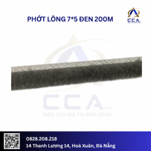 Phớt lông 7*5 - đen (200m) (Cuộn)