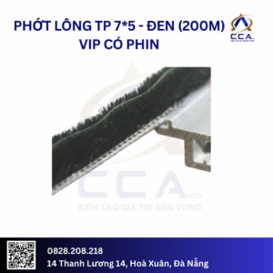 Phớt lông TP 7*5 - đen (200m) vip có phin (Cuộn)