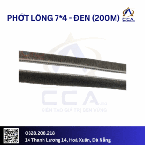Phớt lông 7*4 - đen (200m) (Cuộn)