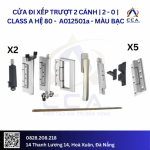 Cửa Đi Xếp Trượt 2 Cánh |2-0| - Class A - Hệ 80 - A012501 - (Combo)