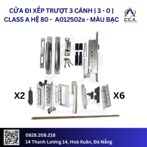 Cửa Đi Xếp Trượt 3 Cánh |3-0| - Class A - Hệ 80 - A012502 - (Combo)