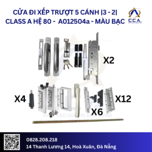 Cửa Đi Xếp Trượt 5 Cánh |3-2| - Class A - Hệ 80 - A012504 - (Combo)