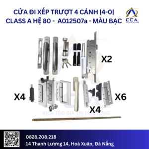 Cửa Đi Xếp Trượt 4 Cánh |4-0| - Class A - Hệ 80 - A012507 - (Combo)