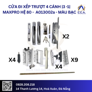 Cửa Đi Xếp Trượt 4 Cánh |3-1| - Maxpro Hệ 80 - A013002 - (Combo)