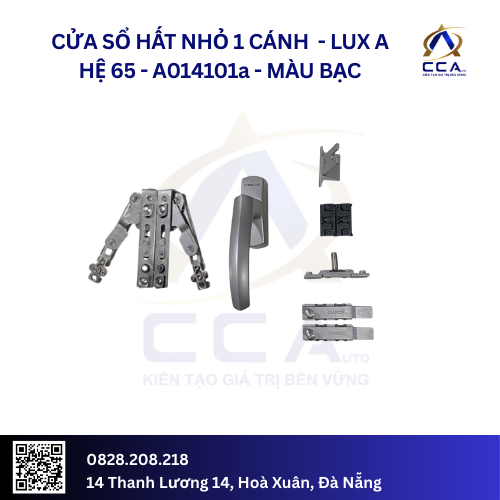 Cửa Sổ Hất Nhỏ 1 Cánh - Lux A Hệ 65 - A014101 - (Combo)
