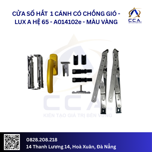 Cửa Sổ Hất 1 Cánh Có Chống Gió - Lux A Hệ 65 - A014102 - (Combo) - Ảnh 5