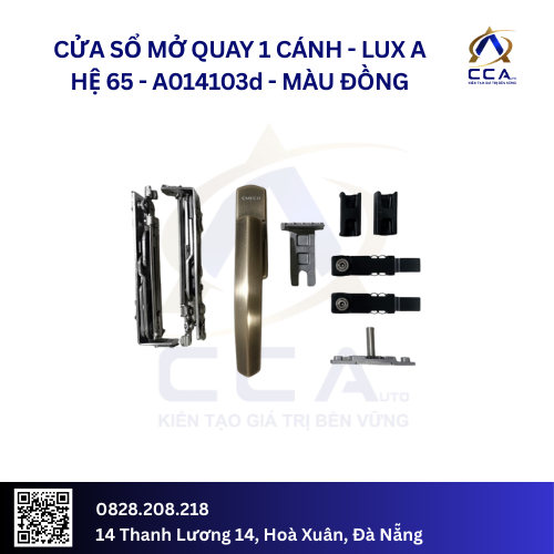 Cửa Sổ Mở Quay 1 Cánh - Lux A Hệ 65 - A014103 - (Combo) - Ảnh 3