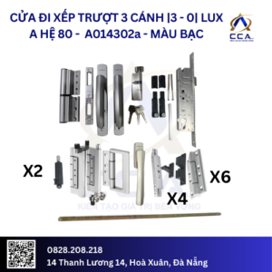 Cửa Đi Xếp Trượt 3 Cánh |3-0| Lux A Hệ 80 - A014302 - (Combo)