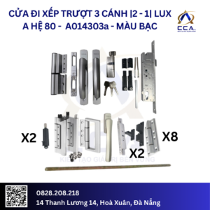 Cửa Đi Xếp Trượt 3 Cánh |2-1| Lux A Hệ 80 - A014303 - (Combo)