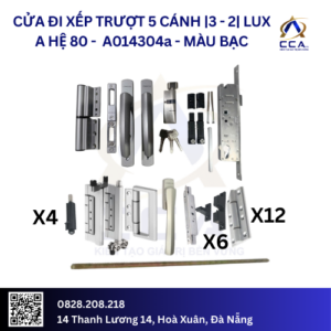 Cửa Đi Xếp Trượt 5 Cánh |3-2| Lux A Hệ 80 - A014304 - (Combo)