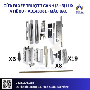 Cửa Đi Xếp Trượt 7 Cánh |3-3| Lux A Hệ 80 - A014308 - (Combo)