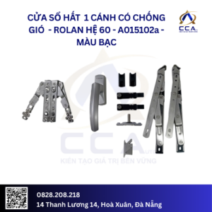 Cửa Sổ Hất 1 Cánh Có Chống Gió - Rolan Hệ 60 - A015102 - (Combo)