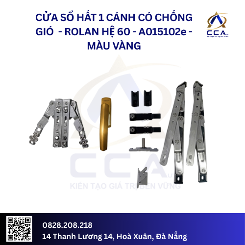 Cửa Sổ Hất 1 Cánh Có Chống Gió - Rolan Hệ 60 - A015102 - (Combo) - Image 5