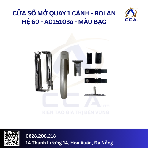 Cửa Sổ Mở Quay 1 Cánh - Rolan Hệ 60 - A015103 - (Combo)