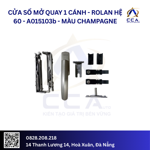 Cửa Sổ Mở Quay 1 Cánh - Rolan Hệ 60 - A015103 - (Combo) - Image 2