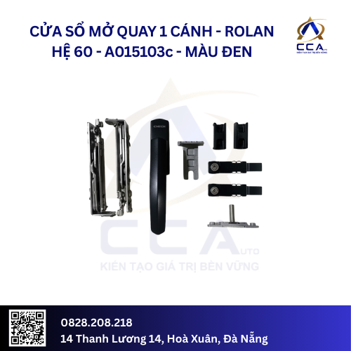Cửa Sổ Mở Quay 1 Cánh - Rolan Hệ 60 - A015103 - (Combo) - Image 3