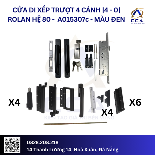 Cửa Đi Xếp Trượt 4 Cánh |4-0| Rolan Hệ 80 - A015307 - (Combo) - Image 3