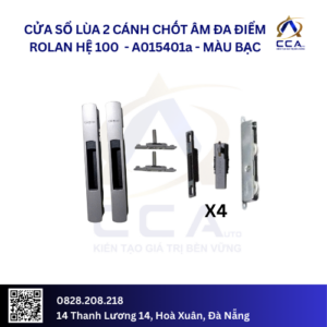 Cửa Sổ Lùa 2 Cánh - Chốt Âm Đa Điểm - Rolan Hệ 100 - A015401 - (Combo)