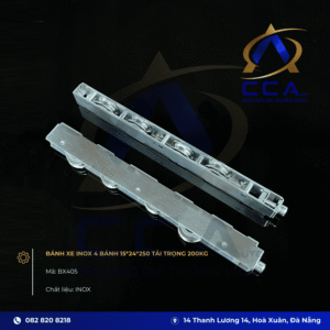 Bánh Xe Inox 4 Bánh 15x24x250 Tải Trọng 200kg - BX405