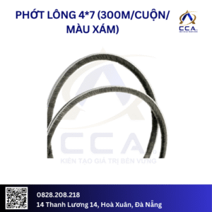 Phớt lông 4*7 (300m/cuộn/ màu xám) (Cuộn)